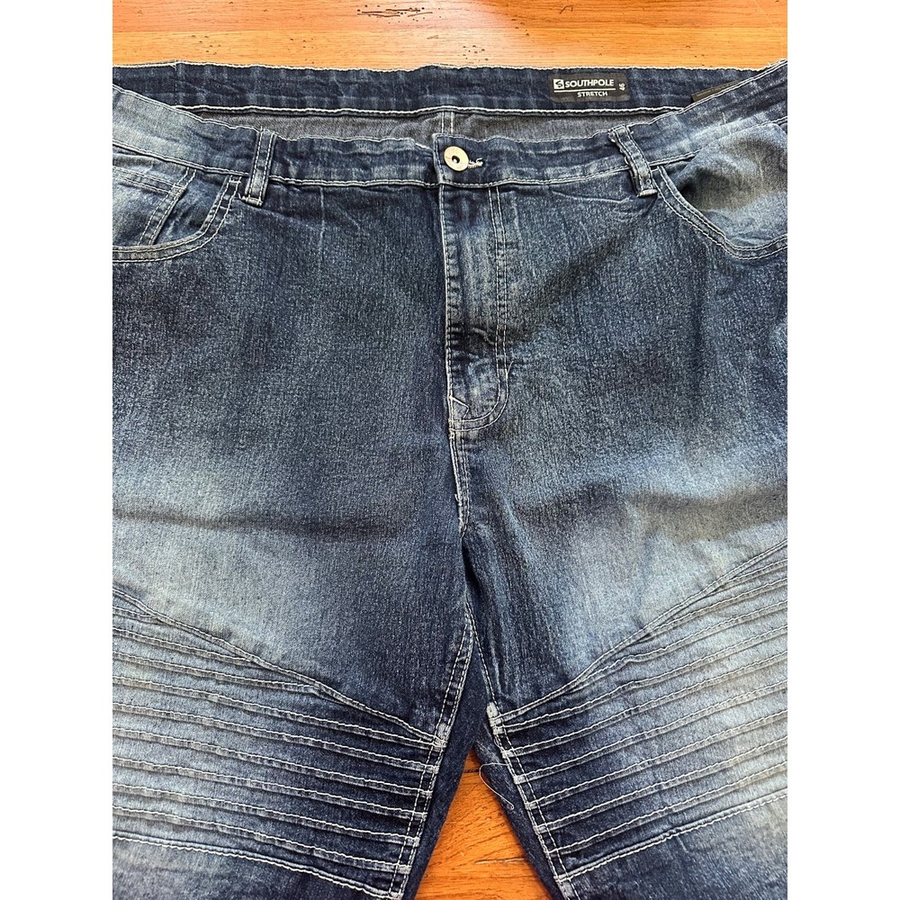 southpole stretch denim long distressed shorts men's 46‎